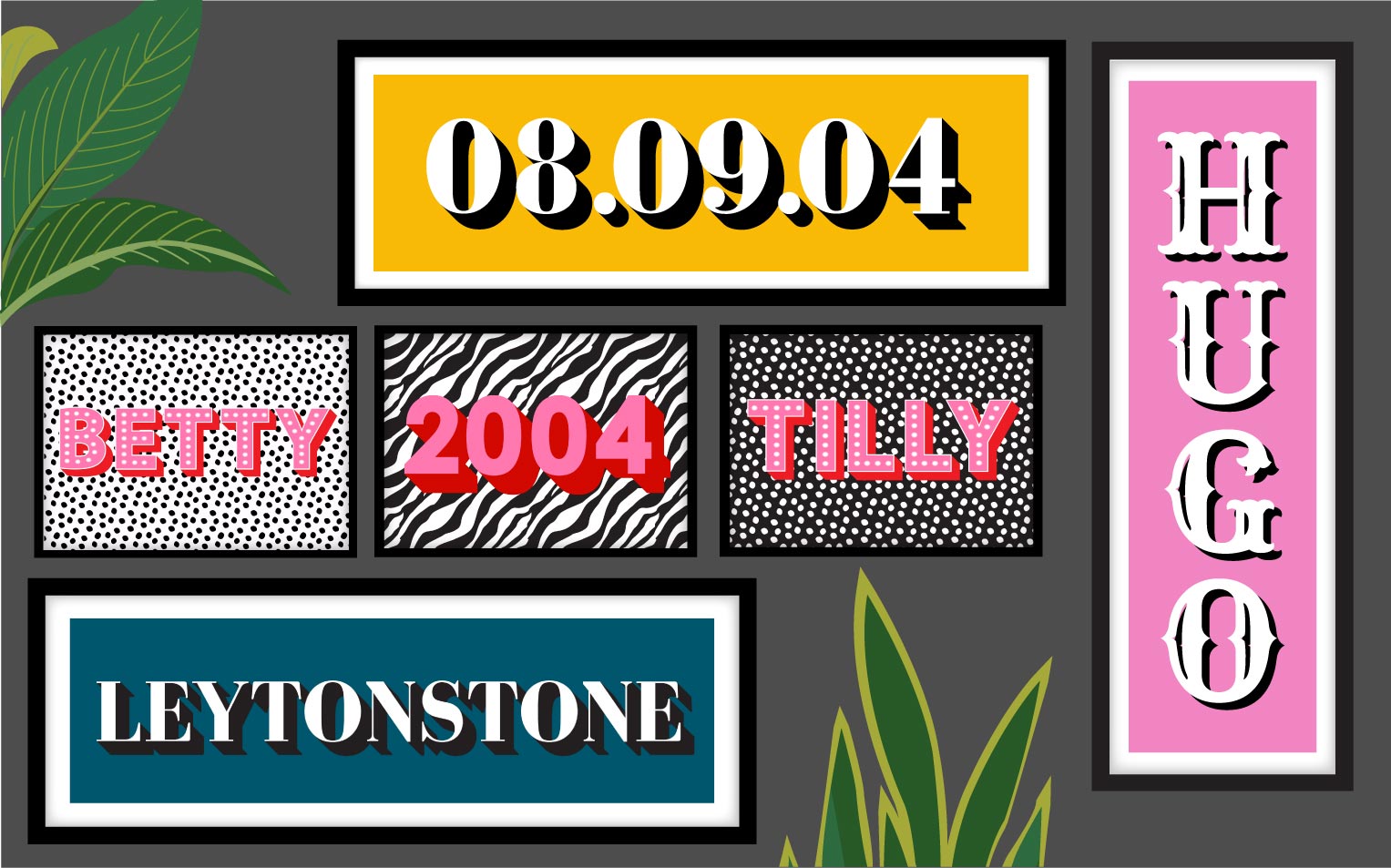 Example of personalised prints