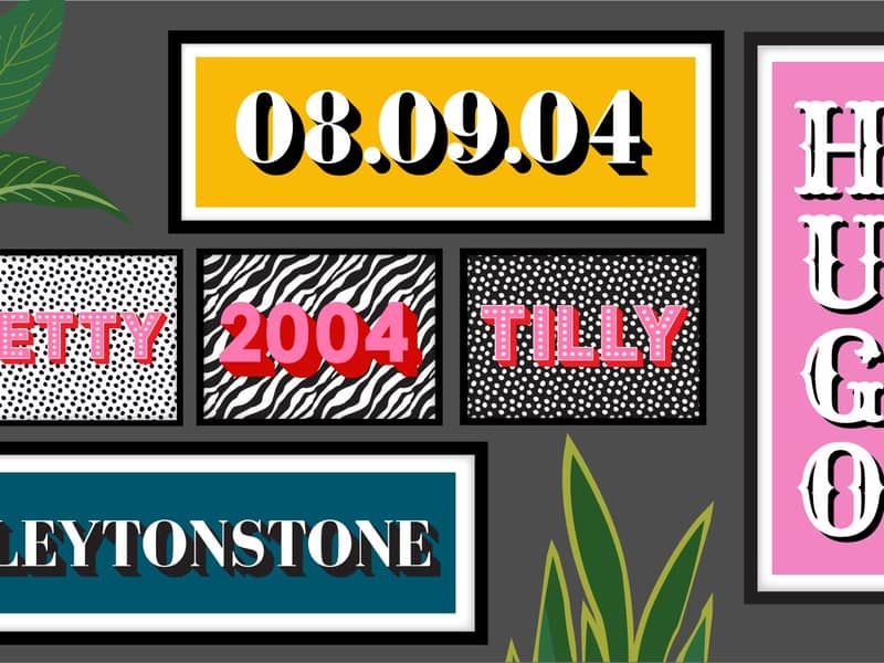 Example of personalised prints