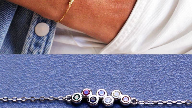 Colourful Sterling Silver Bracelet