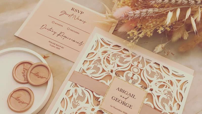 Laser cut Wedding Invitations