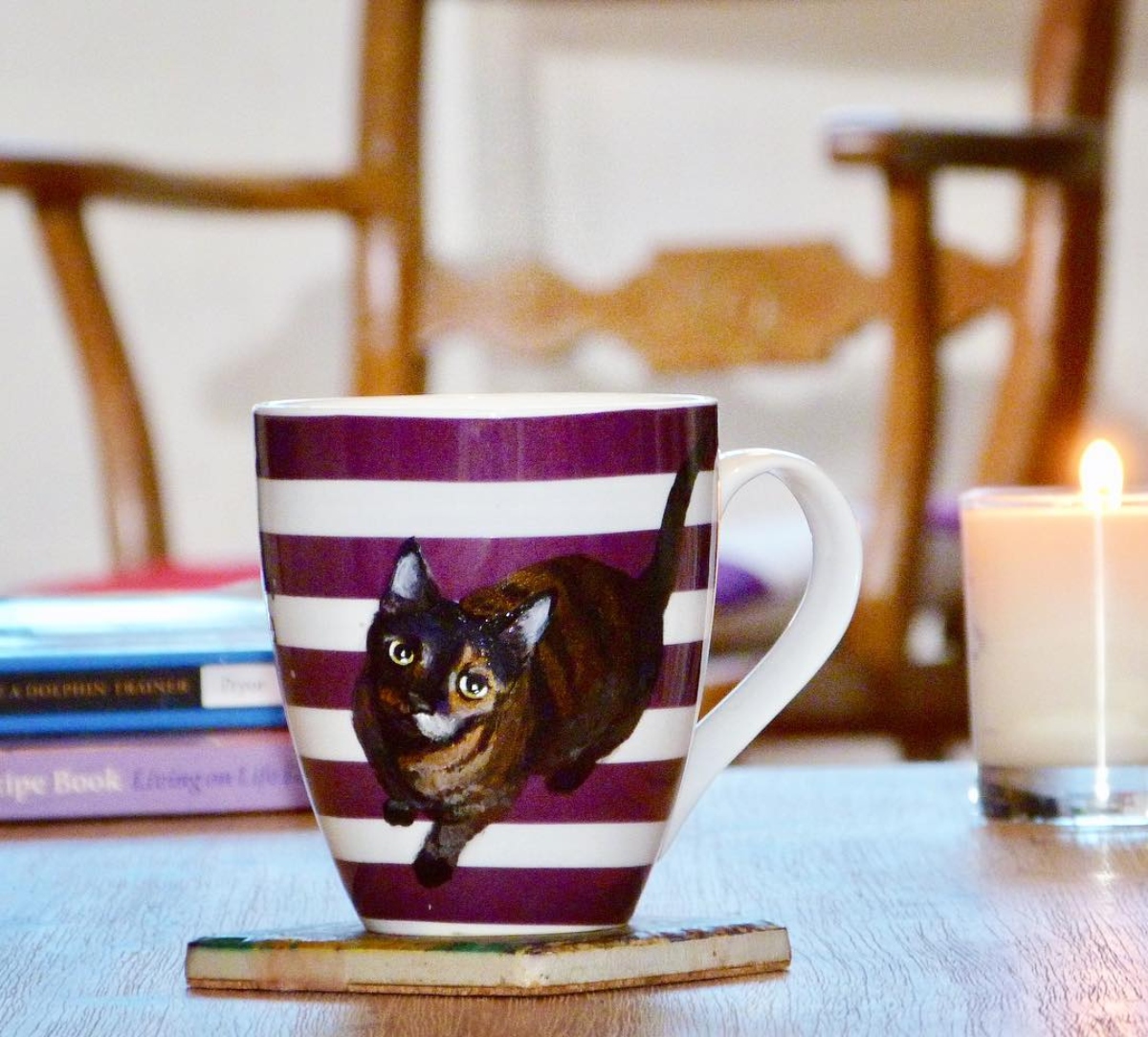 Hand Painted Dog Pet Portrait Mug