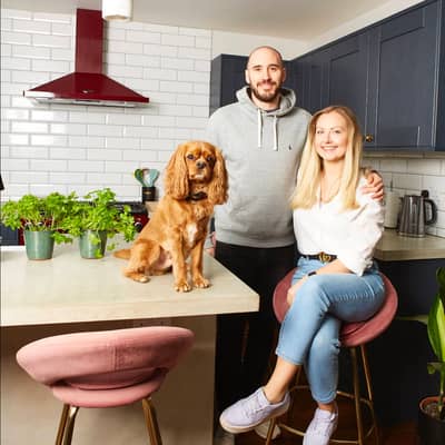 clean dog brand owner with rube cavalier king charles spaniel pablo