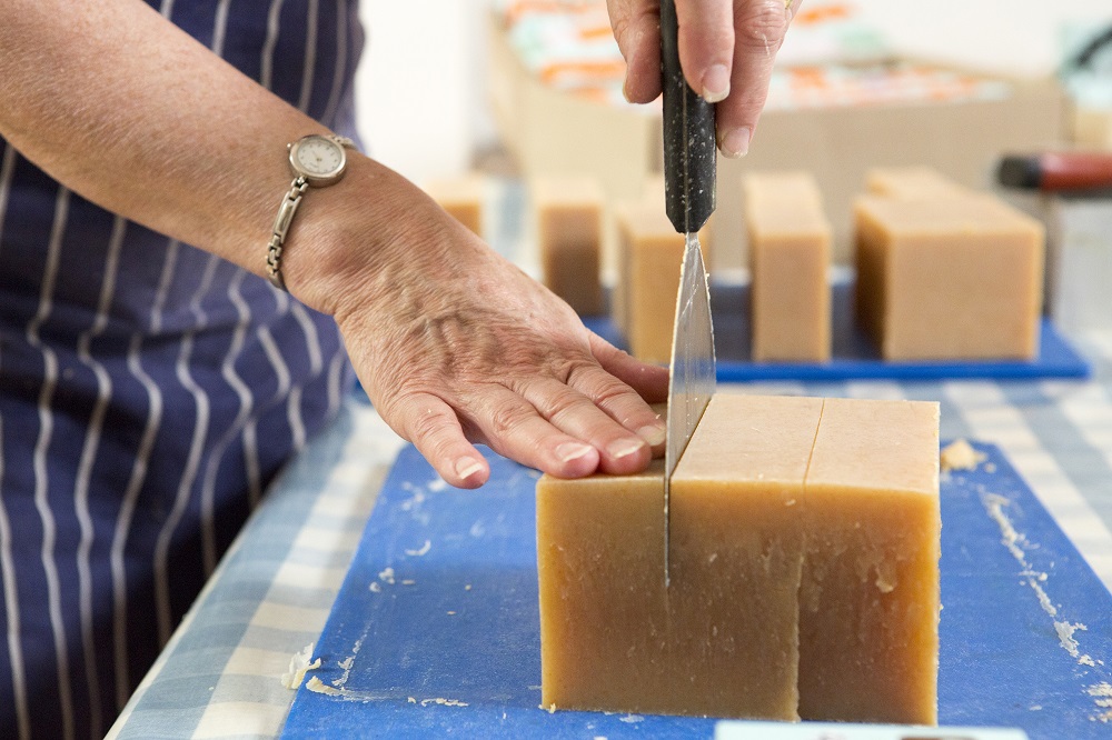 Our soaps are Handcut