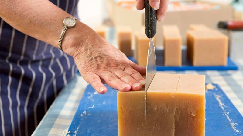 Our soaps are Handcut