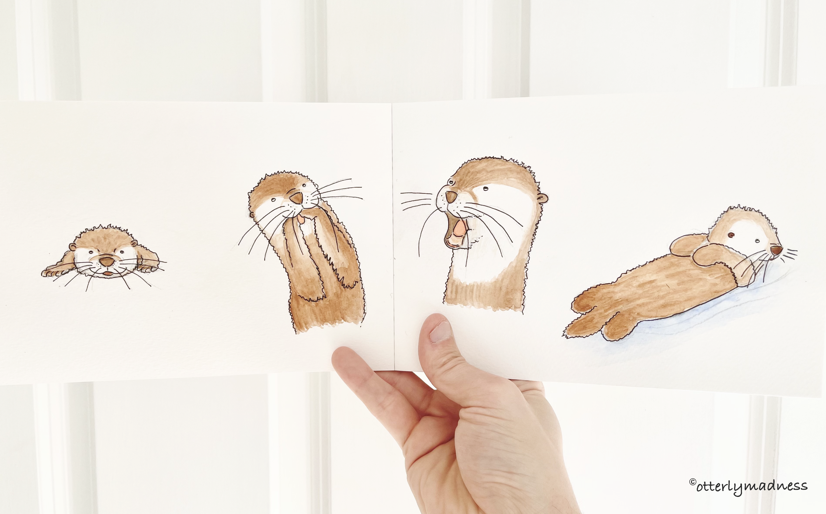 Otter Watercolour Sketchbook