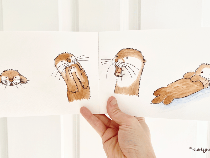 Otter Watercolour Sketchbook