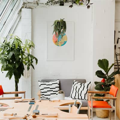 Our sunny plant filled studio in Norwich, Norfolk