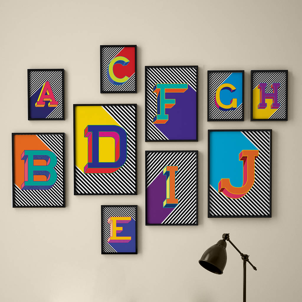 Colourful Modern Alphabet Prints