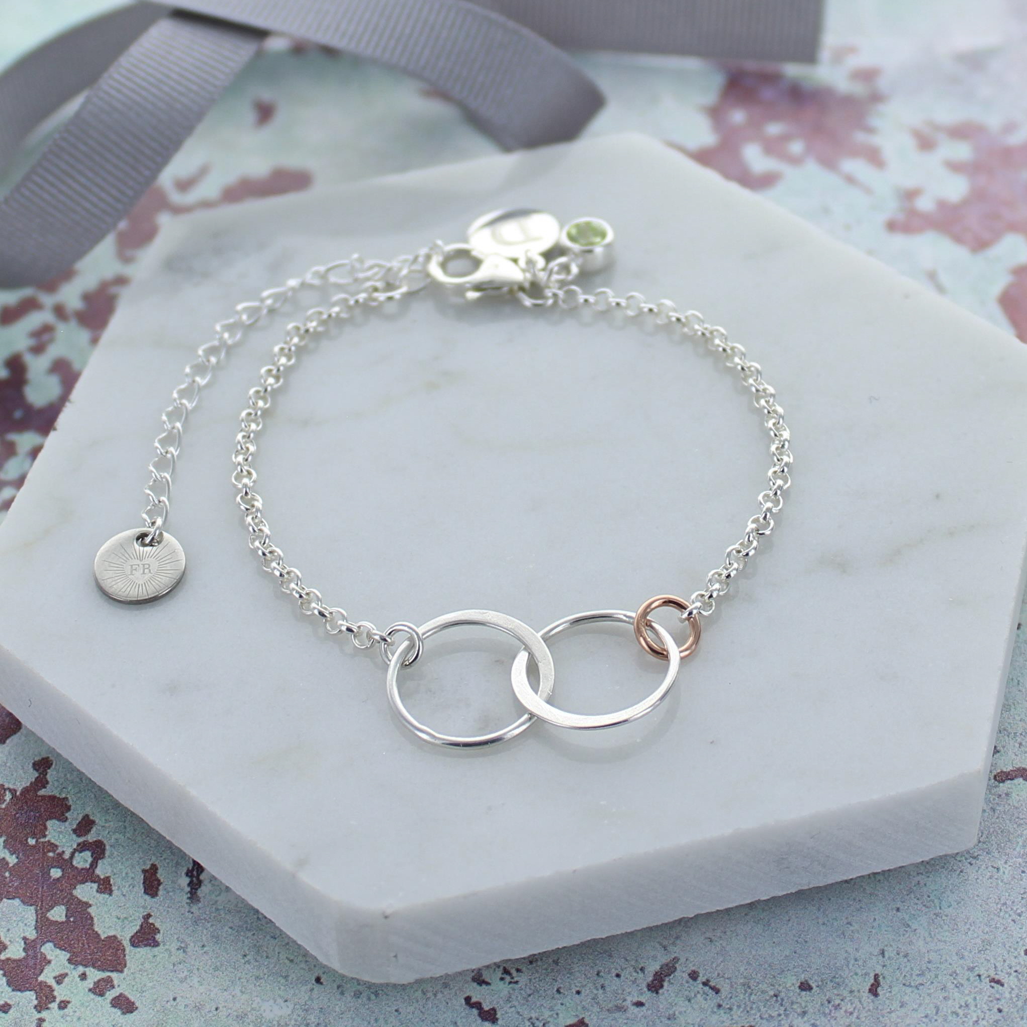21st Birthday Personalised Infinity Link Bracelet