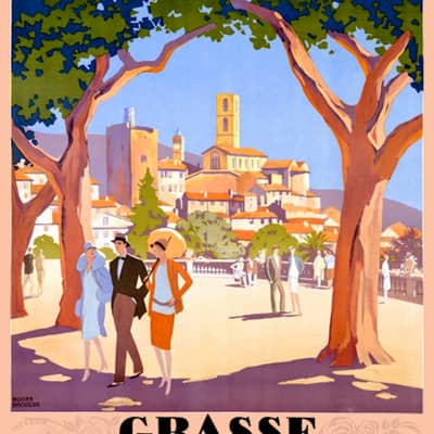 town of Grasse world capital of perfume poster