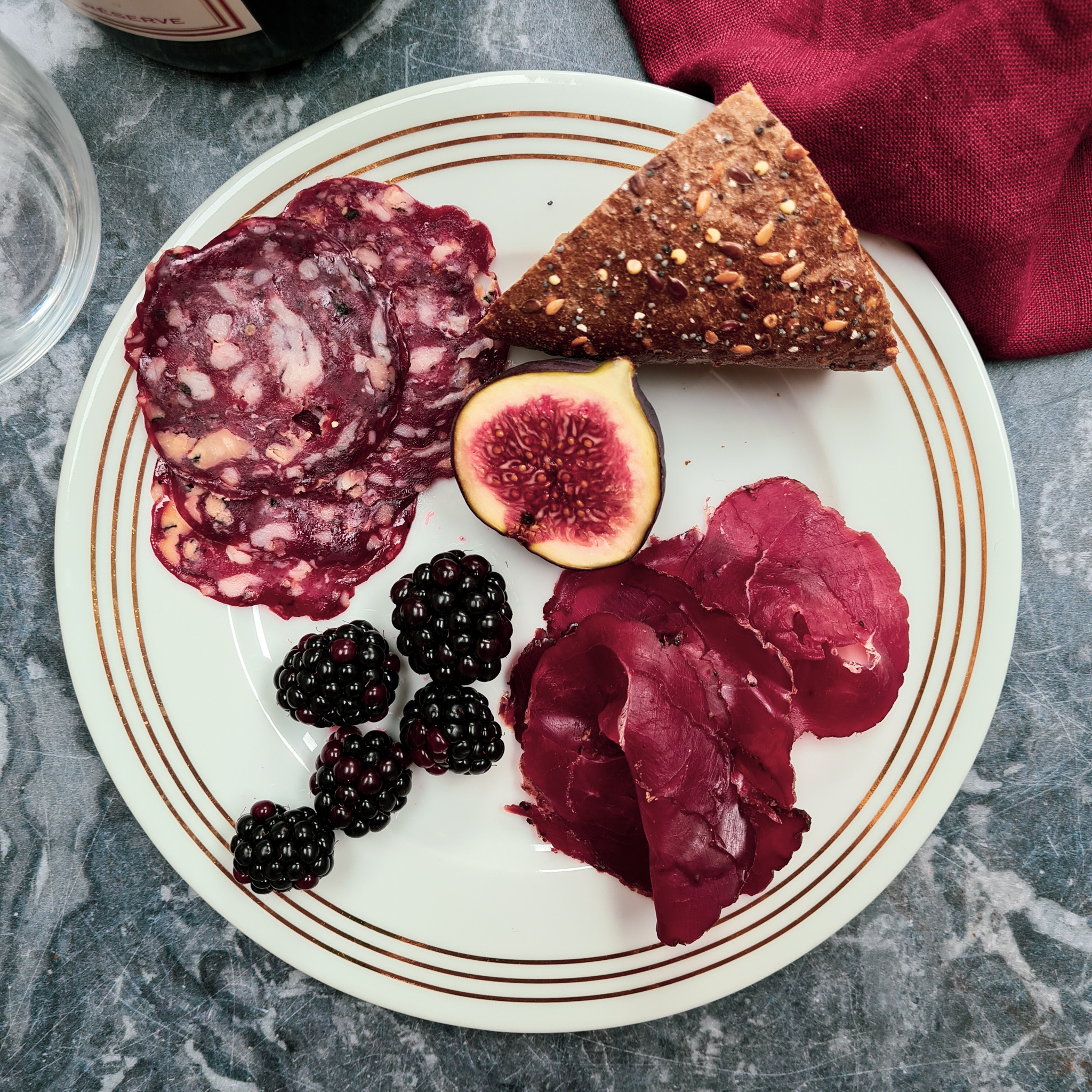 British cured meats on a plate