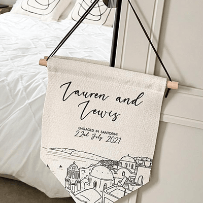 Personalised Santorini flag by Studio Yelle Ltd