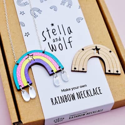 Make your own rainbow necklace kit