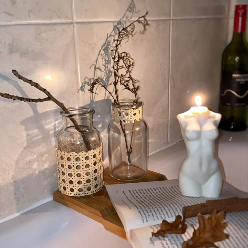 vases and candle