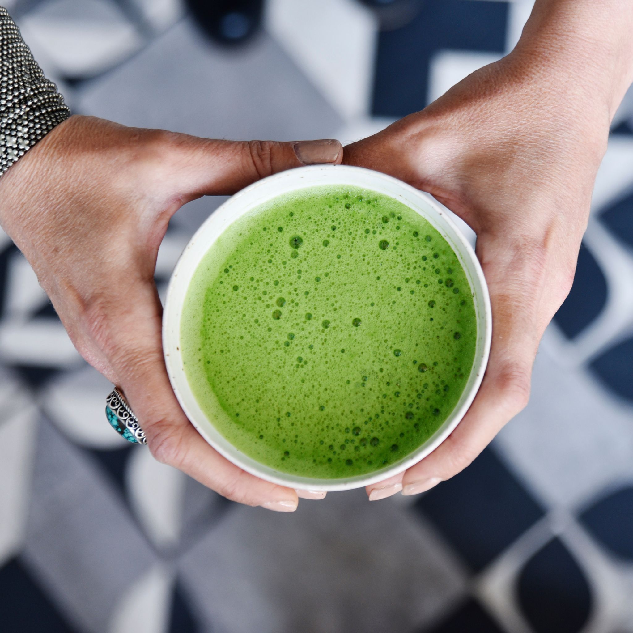 bowl of matcha green tea