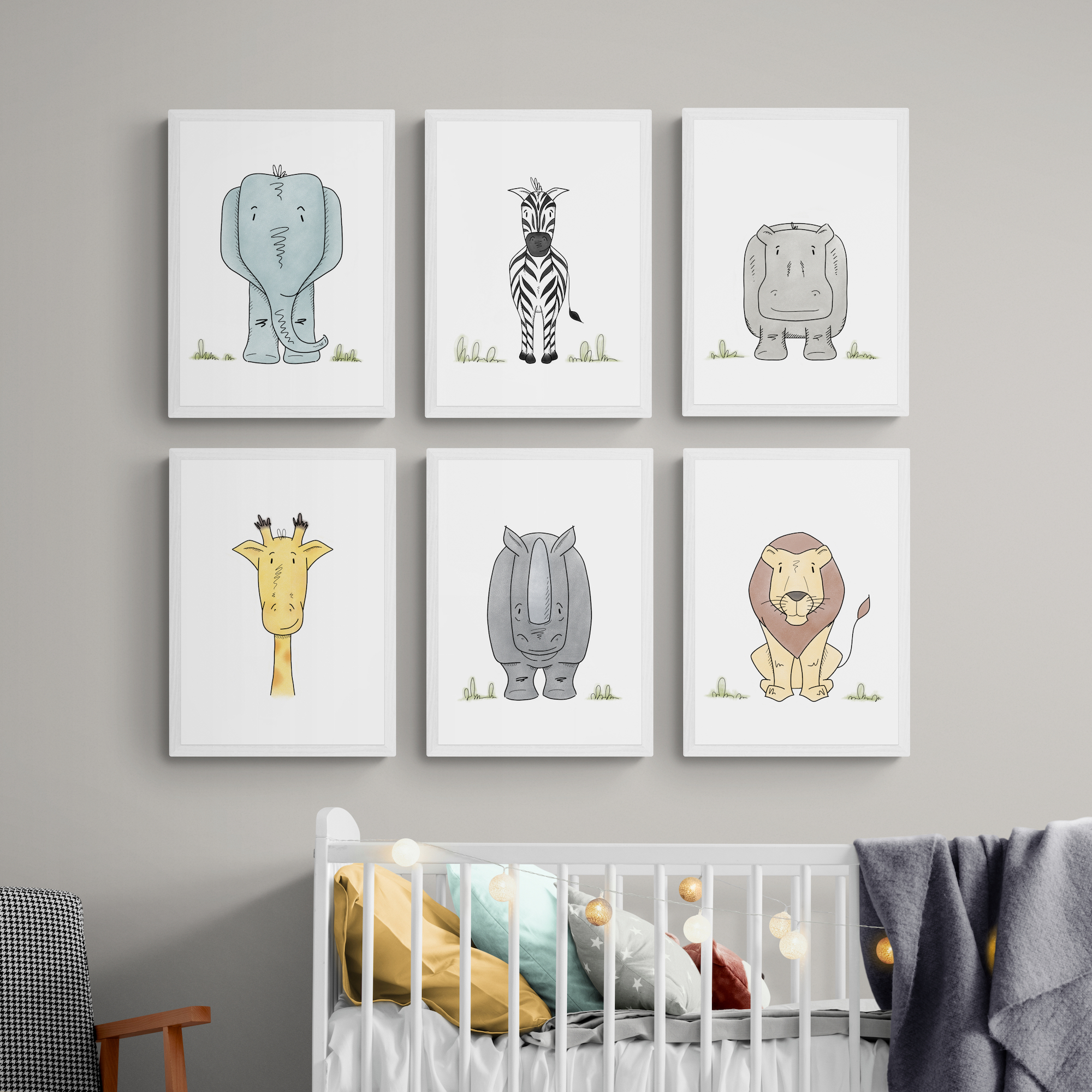 Safari Animals Print set