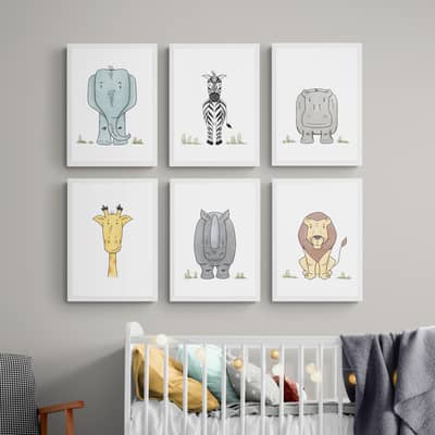 Safari Animals Print set