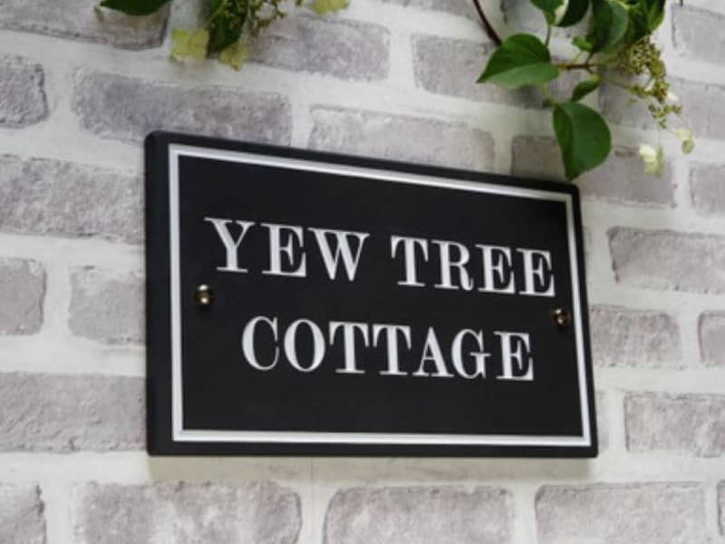 Slate house sign 35x20cm