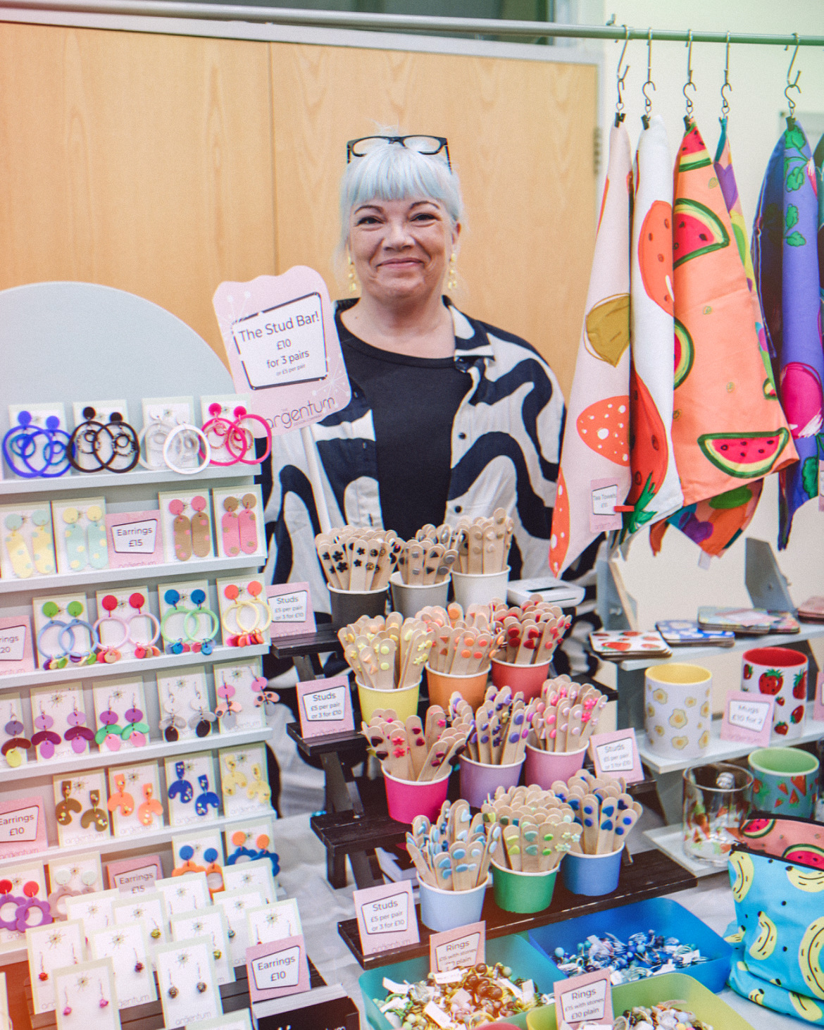 Sara at her market stall