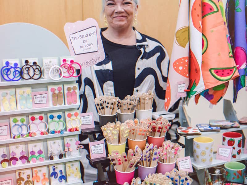 Sara at her market stall