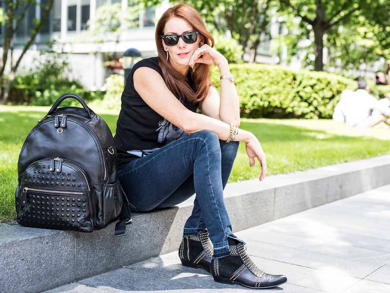 Me with the Joy Black Stud Backpack