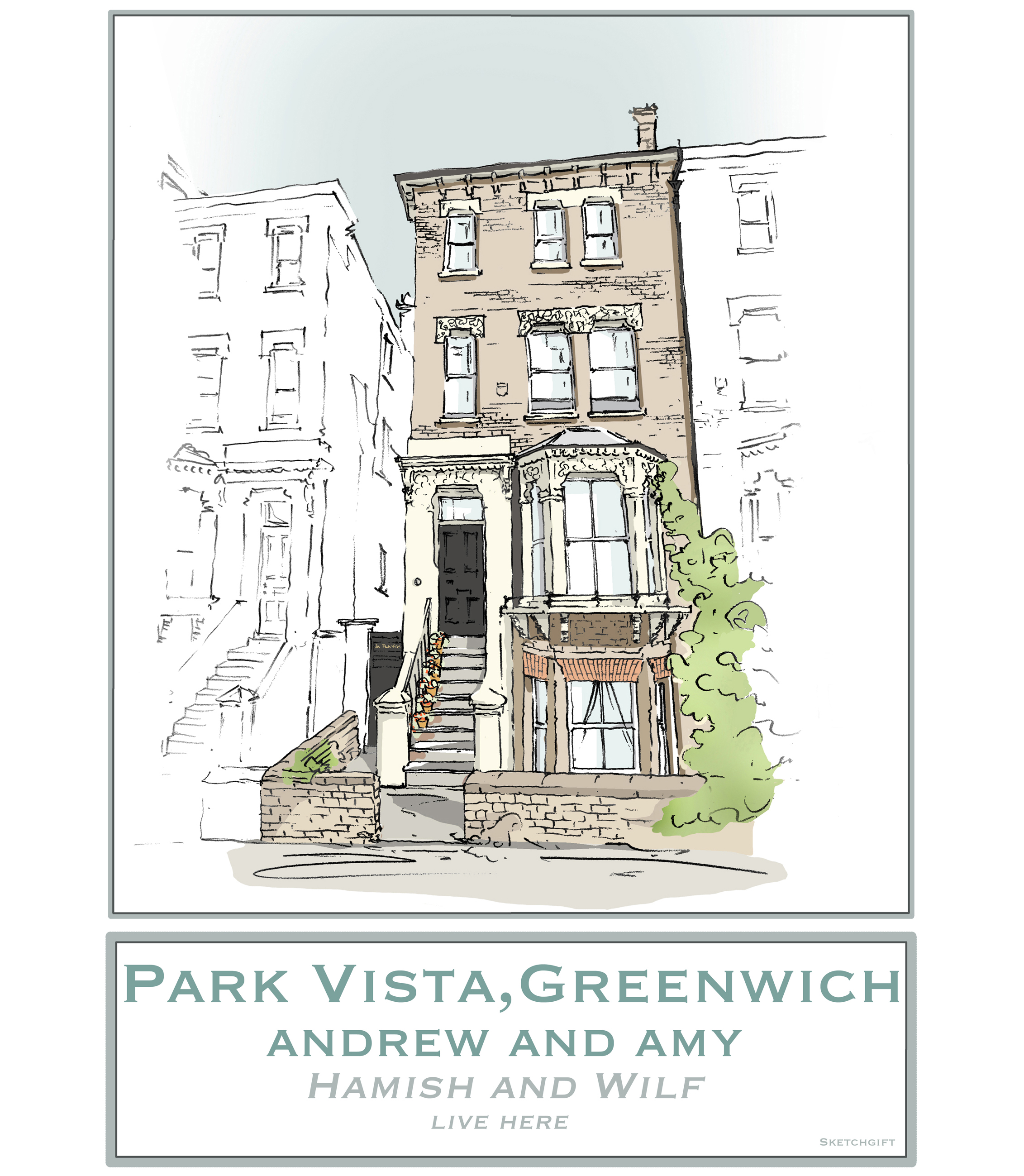 Image of personalised shed portrait - sketch