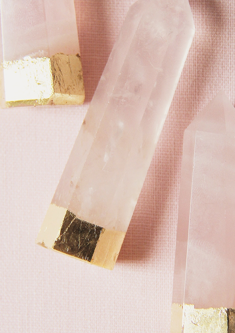 Rose Quartz Crystal Wand Ring Holders