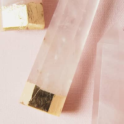 Rose Quartz Crystal Wand Ring Holders