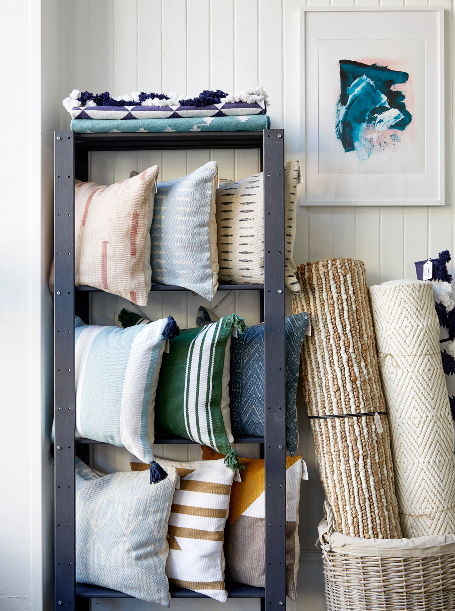 Hunter & Co. cushions and rugs