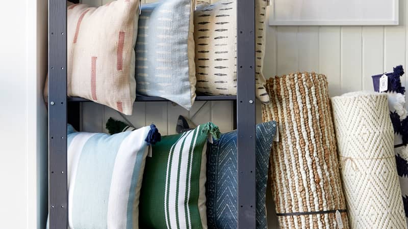 Hunter & Co. cushions and rugs