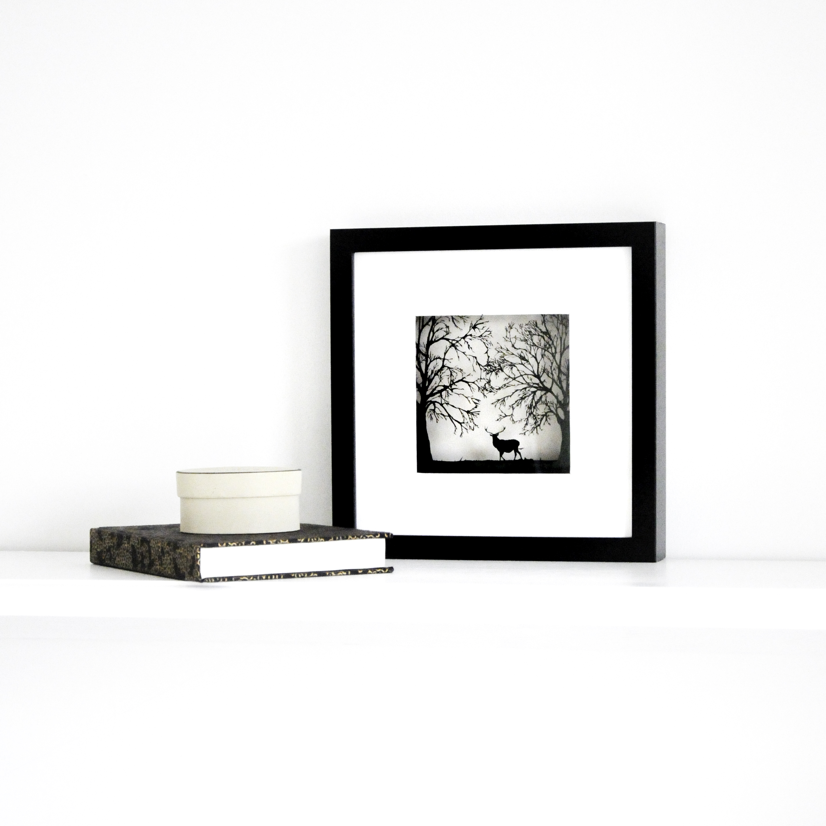 Papercut Stag In The Forest, Small