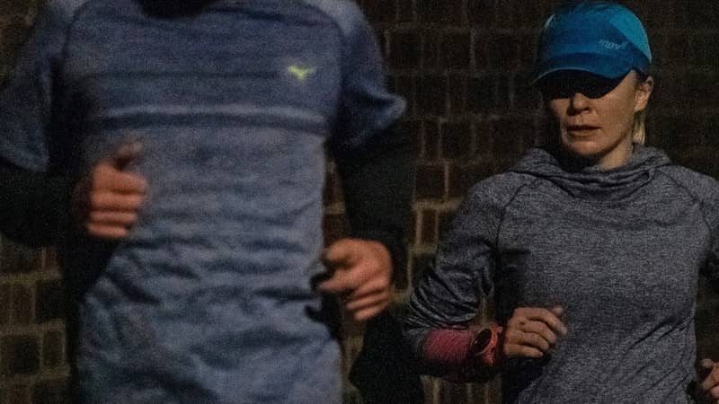 Finishing a trail race