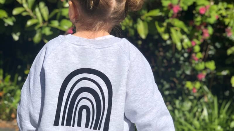 personalised Rainbow sweatshirt