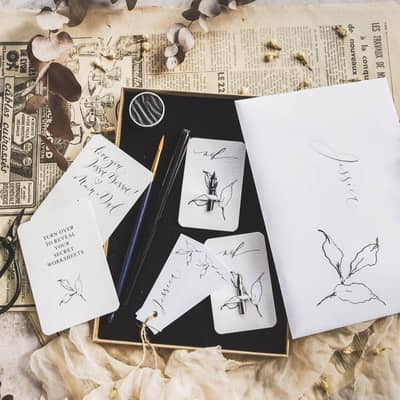 Personalised calligraphy set