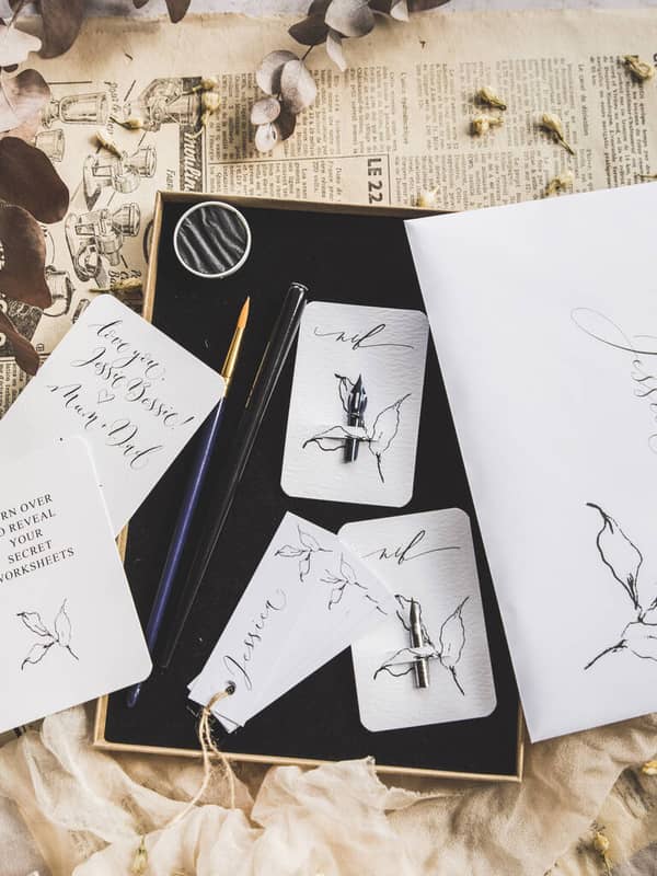 Personalised calligraphy set