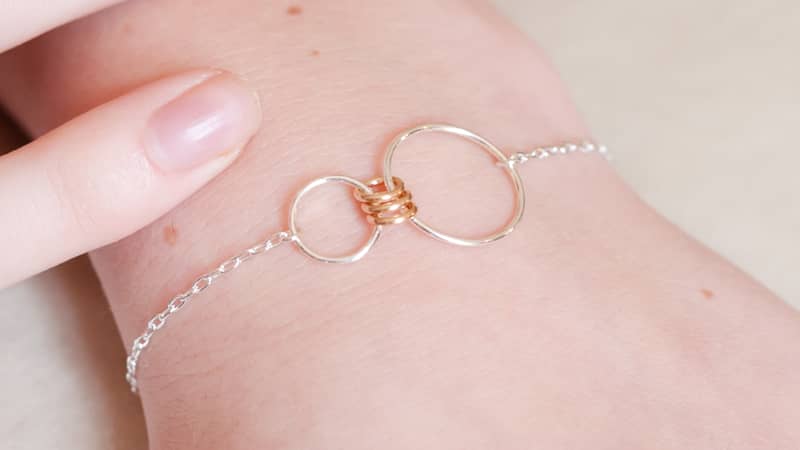Infinity family link bracelet