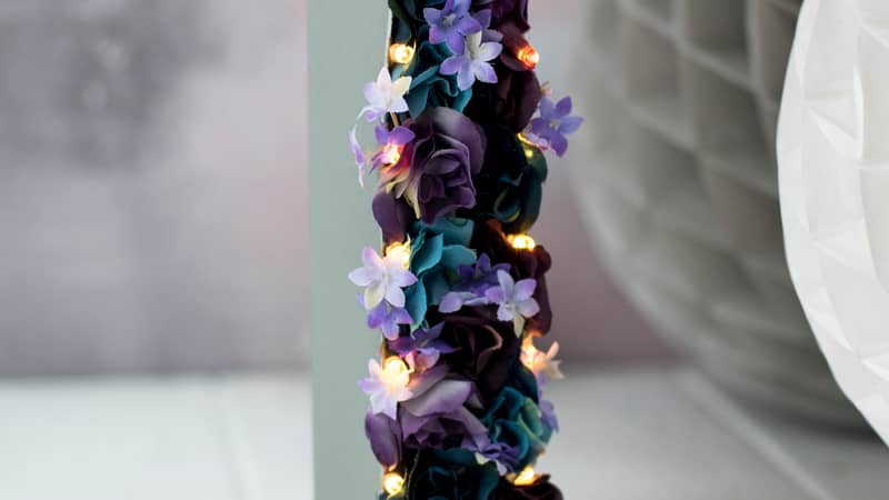 Handmade, flower letter lights