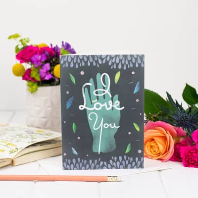 I love you chalkboard card