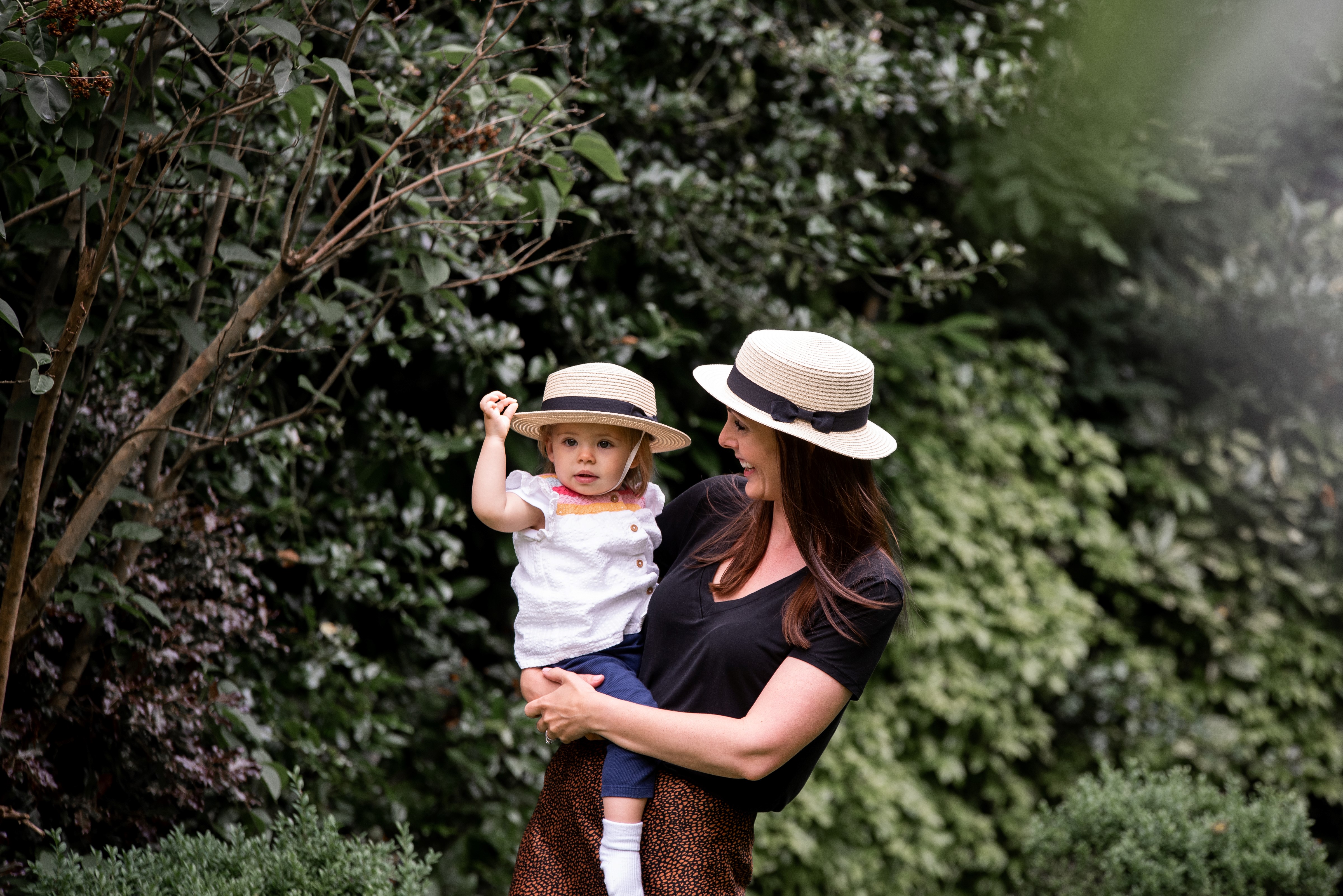 Laura and Camellia Matching  sun hats