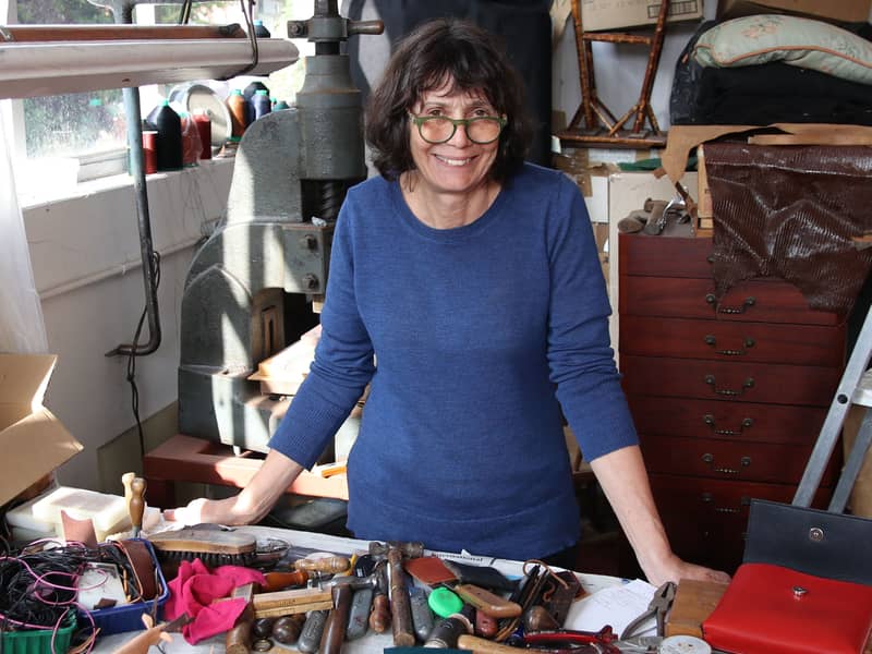 Sue Lowday in the Workshop in Bonchurch