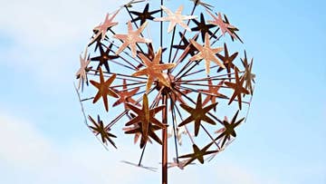 metal allium garden stake