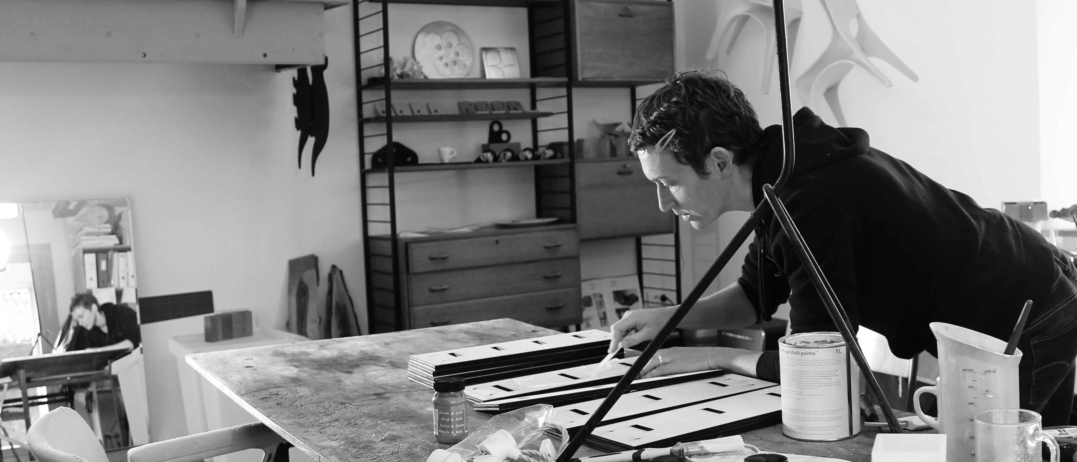 Hand finishing in the studio, Katty, One Foot Taller