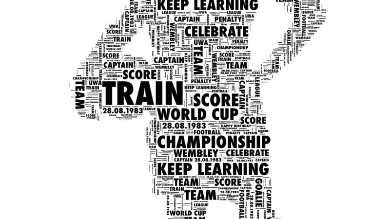 Football Player word art print. A unique gift made entirely with YOUR words.