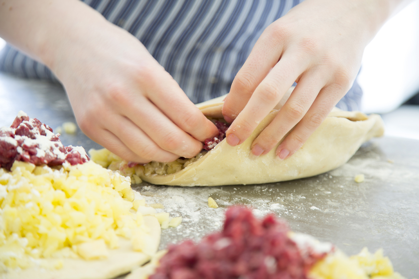 cornish Pasty Crimping