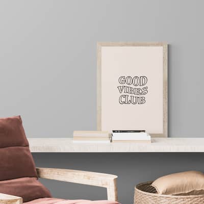 Good vibes club typography quote print