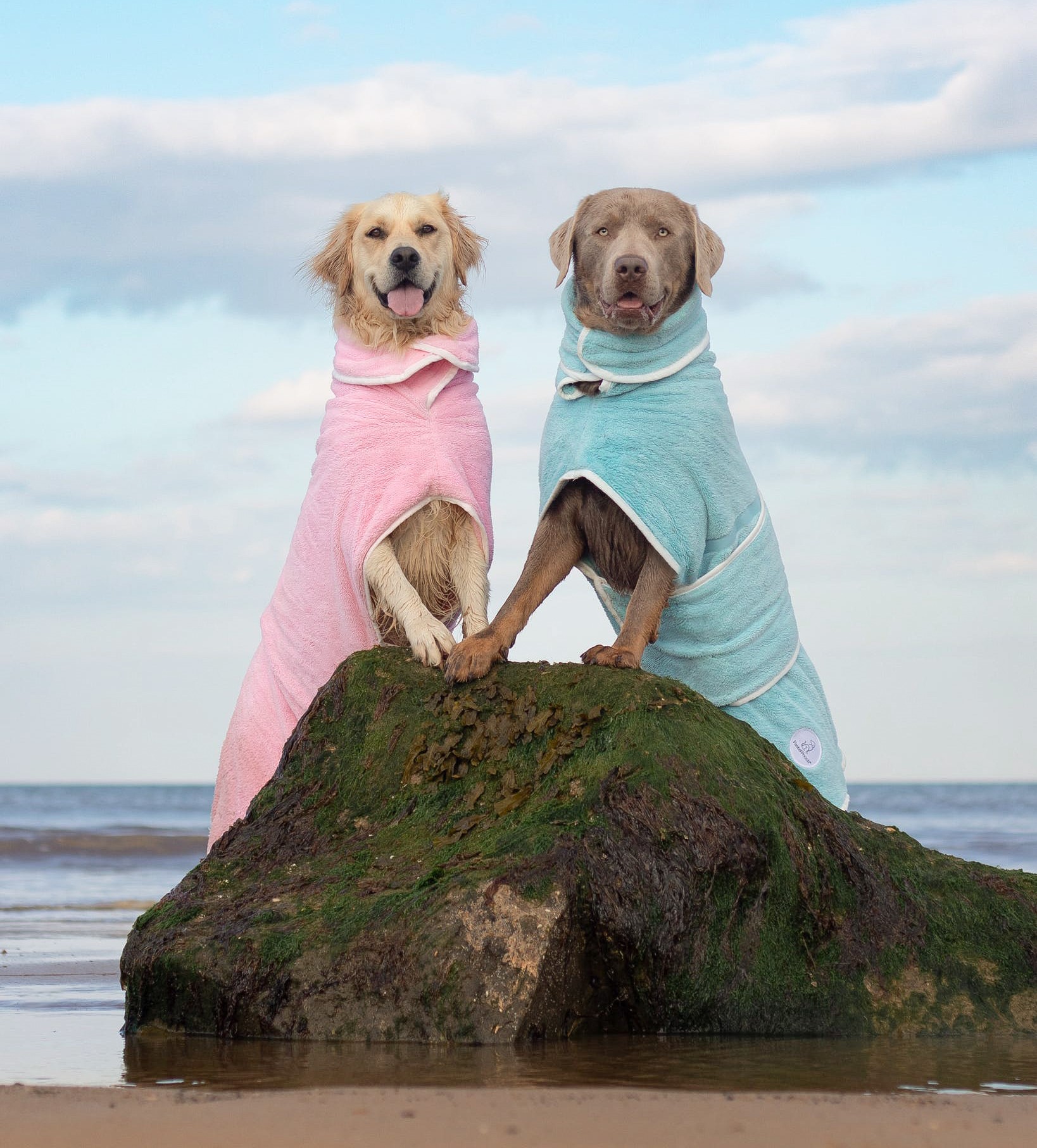 Pink and Blue Drying Robes