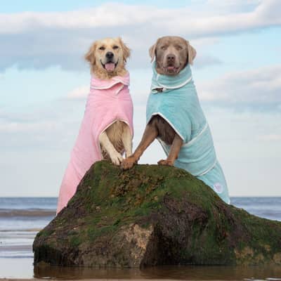 Pink and Blue Drying Robes