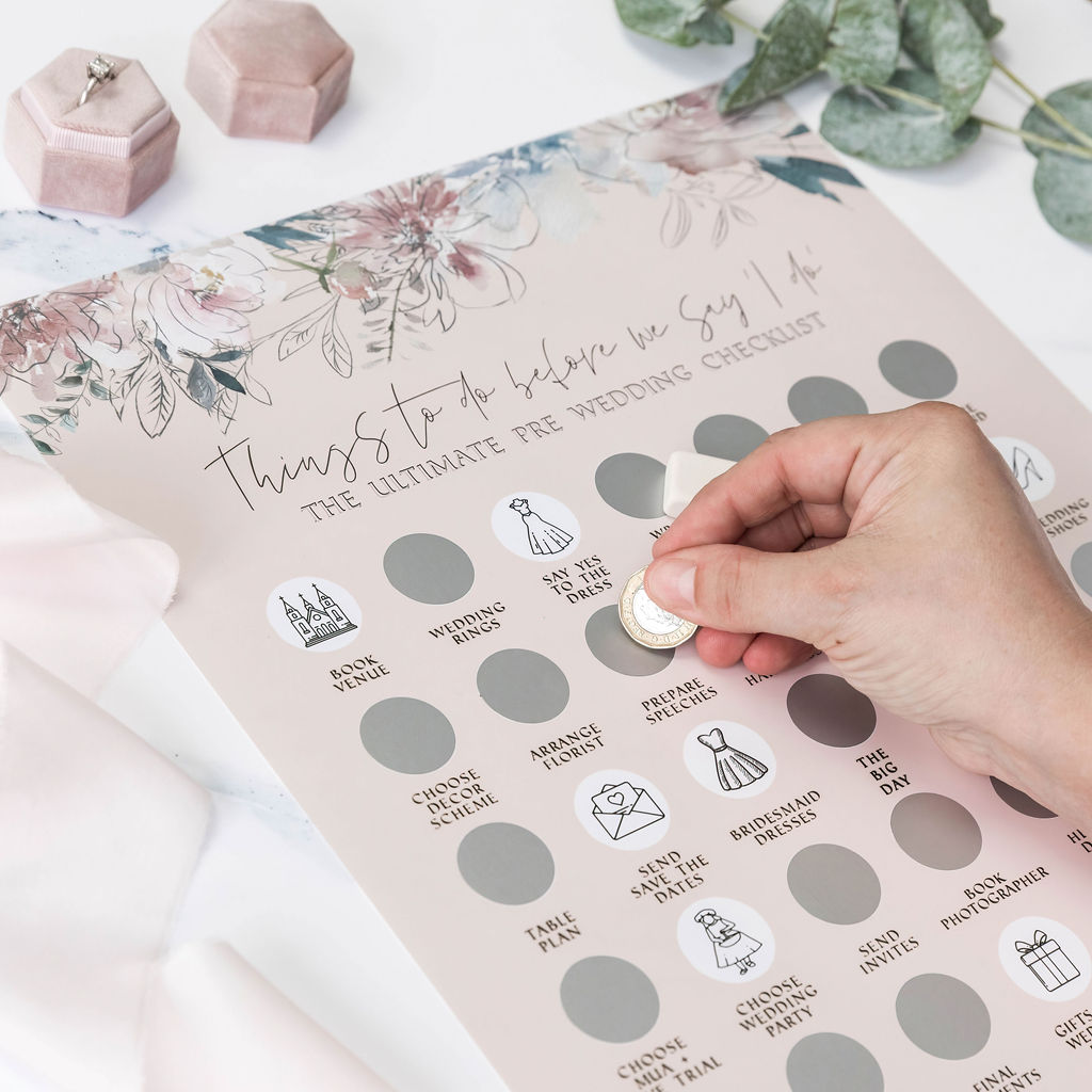 Wedding Planning Scratch Poster