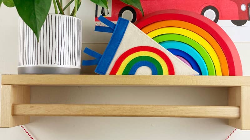 Felt Personalised Name Bunting Garland Forged in Fables rainbow bright decoration