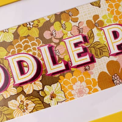 Colourful Vintage Wallpaper Toodle Pip Screen print